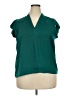 Nine West 100% Polyester Teal Short Sleeve Blouse Size XXL - photo 1