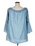 Soft Surroundings Blue 3/4 Sleeve Blouse Size 1X - photo 2