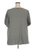 Lane Bryant Houndstooth Silver Short Sleeve Blouse Size 22 - 24 Plus - photo 2