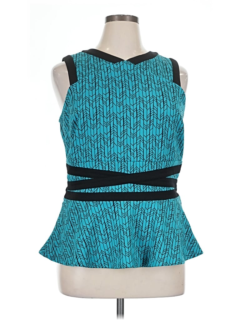 Pre-owned Worthington Tank Top Teal Strapless Neckline Tops
