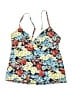 Lands' End Floral Blue Swimsuit Top Size 8 - photo 1