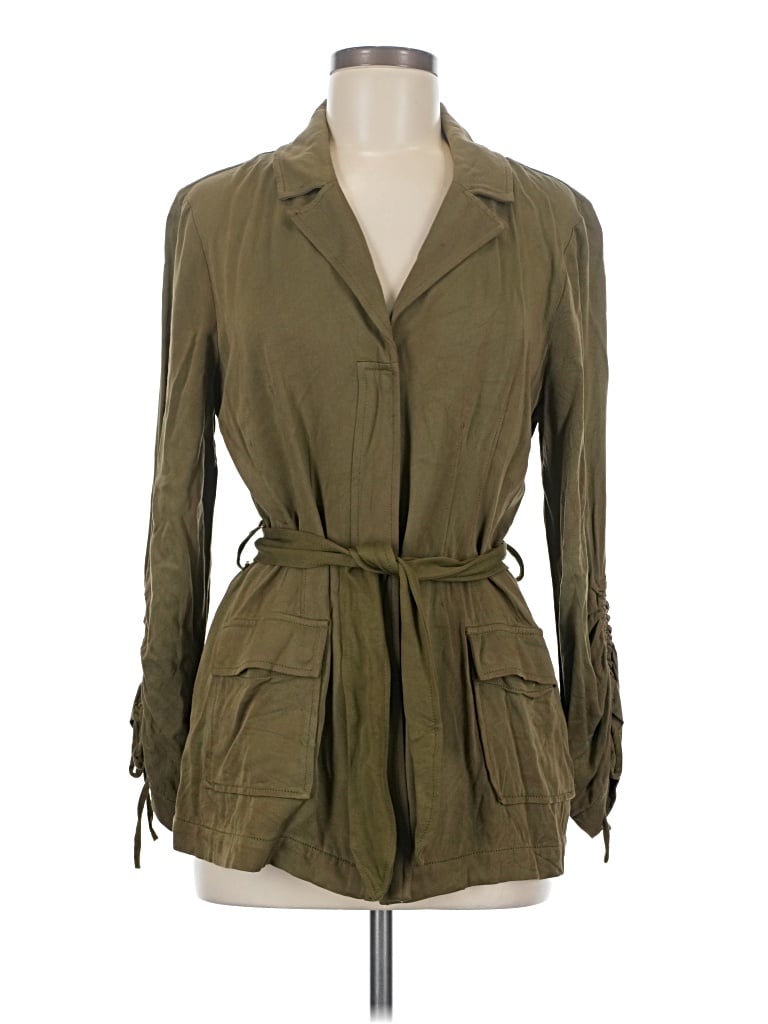 Pre-owned Guess Trenchcoat In Green