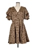 1.State 100% Polyester Animal Print Brown Cocktail Dress Size M - photo 1