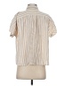 Faherty Stripes Tan Short Sleeve Blouse Size XS - photo 2