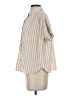 Faherty Stripes Tan Short Sleeve Blouse Size XS - photo 5