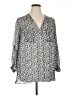 Gibson Latimer 100% Polyester Animal Print Gray 3/4 Sleeve Blouse Size 1X - photo 1