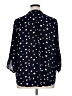Lush 100% Polyester Polka Dots Blue 3/4 Sleeve Blouse Size 1X - photo 2