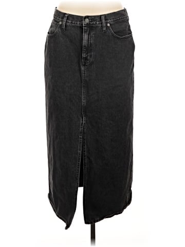 Madewell Denim Mid-Rise Maxi Skirt in Lunar Wash (view 1)