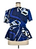Ashley Stewart Blue Short Sleeve Blouse Size 18 - 20 Plus - photo 2