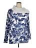 Chico's Floral Blue Pullover Sweater Size XL (3) - photo 1