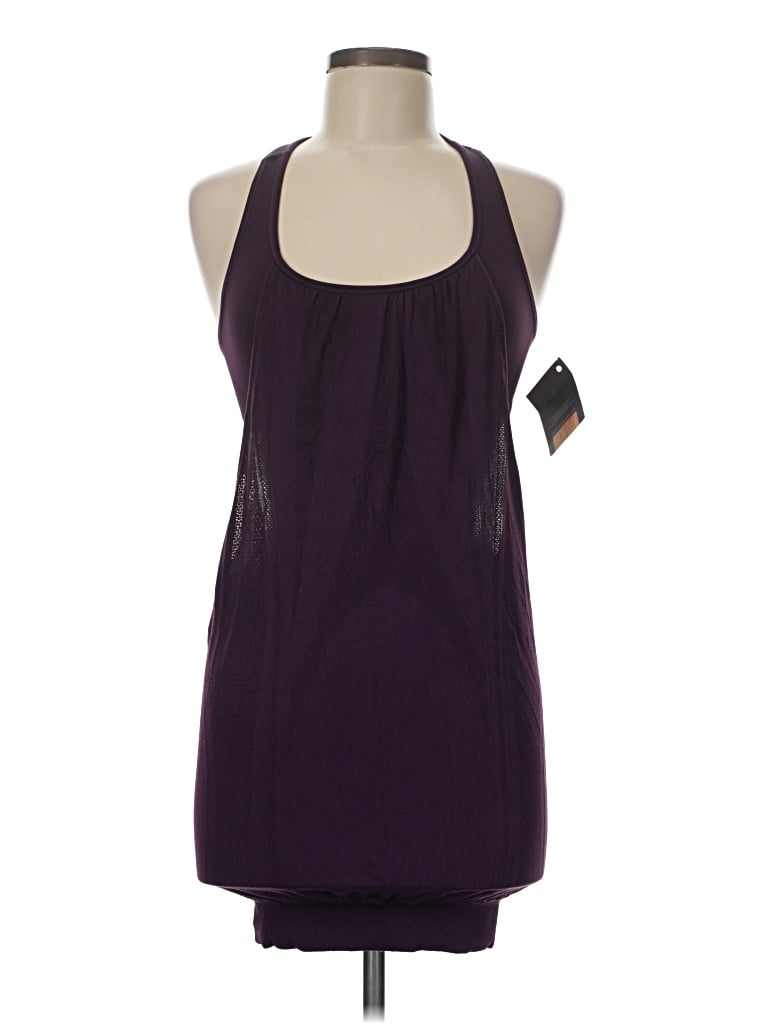 Pre-owned Nux Tank Top Purple Halter Neckline Tops