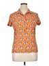 J. McLaughlin Orange Short Sleeve Blouse Size XL - photo 1