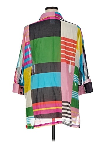 Marina Rinaldi 3/4 Sleeve Button-Down Shirt (view 2)