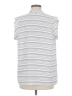 CAbi 100% Polyester Silver Short Sleeve Top Size M - photo 2