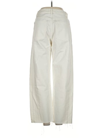 Madewell Curvy Pieced Barrel-Leg Jeans in Tile White (view 2)