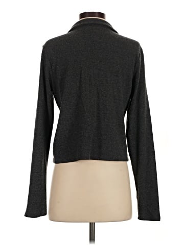 Madewell Brushed Rib Polo Crop Cardigan (view 2)