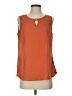 NY Collection 100% Polyester Orange Sleeveless Blouse Size S - photo 1