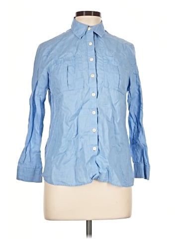 Investments 3/4 Sleeve Button-Down Shirt (view 1)
