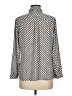 Ann Taylor LOFT 100% Polyester Houndstooth Gray Long Sleeve Blouse Size M (petite) - photo 2