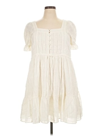 Madewell Puff-Sleeve Drawstring Mini Dress (view 1)