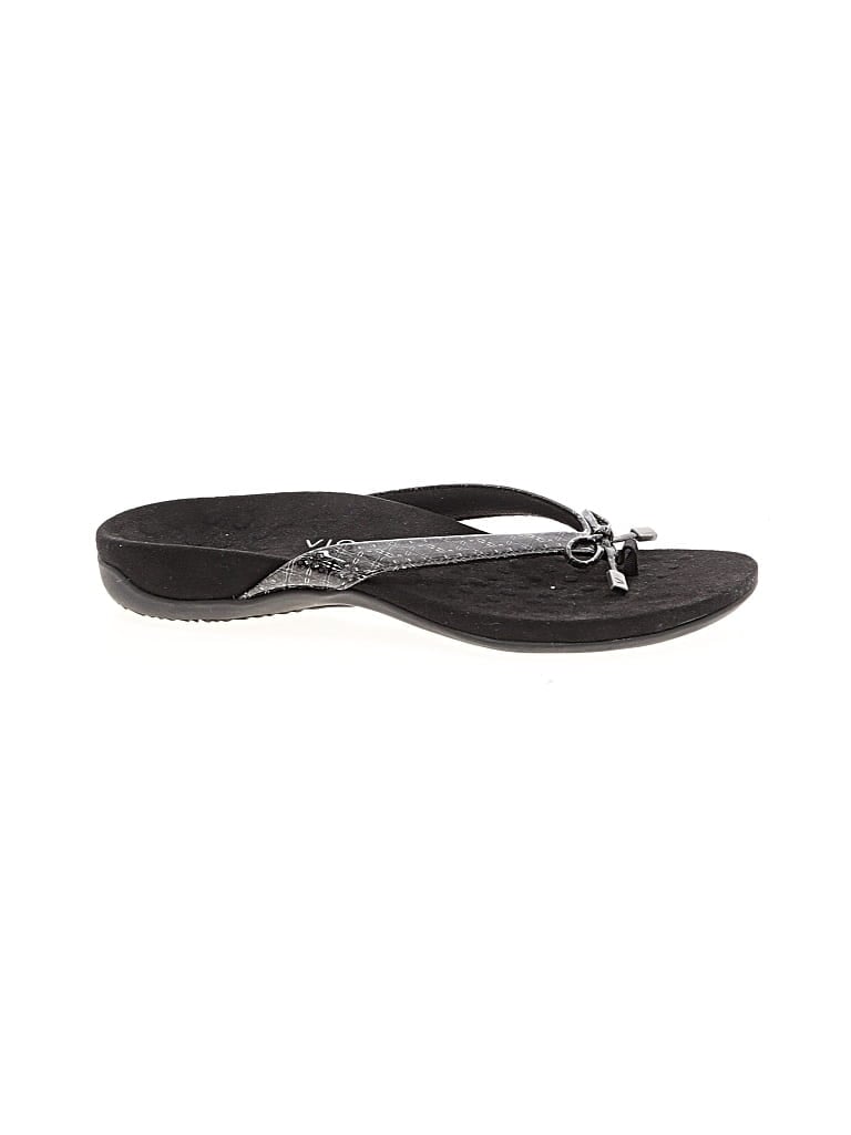 Pre-owned Vionic Flip Flops In Black