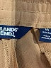 Lands' End 100% Polyester Solid Tan Khaki Shorts Size 14 - photo 3