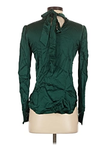 Veronica Beard Long Sleeve Silk Top (view 2)