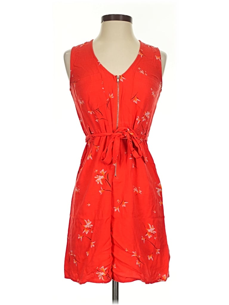 Pre-owned Just Fab Casual Dress In Red