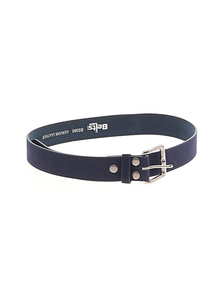 Pre-owned Assorted Brands Leather Belt In Blue
