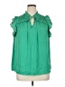 Maison d' Amelie 100% Polyester Green Sleeveless Blouse Size XL - photo 1