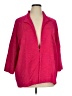 misook Solid Jacquard Floral Damask Pink Coat Size 1X - photo 1