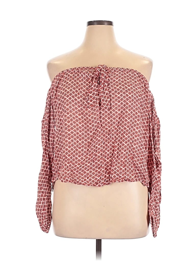 Pre-owned Billabong Tube Top Red Strapless Neckline Tops