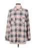 Robert Louis Plaid Gray Long Sleeve Blouse Size L - photo 1