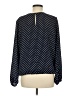 Tommy Hilfiger 100% Polyester Polka Dots Black Blue Long Sleeve Blouse Size M - photo 2