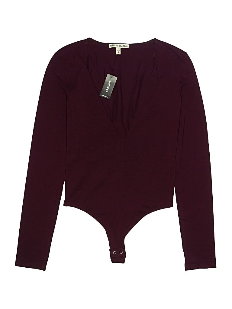 Express One Eleven Bodysuit In Burgundy