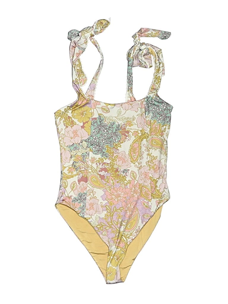 Pre-owned Beach Riot One Piece Swimsuit In Gold