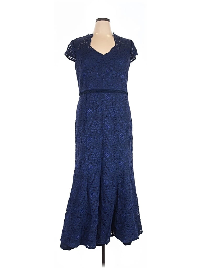 Pre-owned Js Collections Casual Dress In Blue