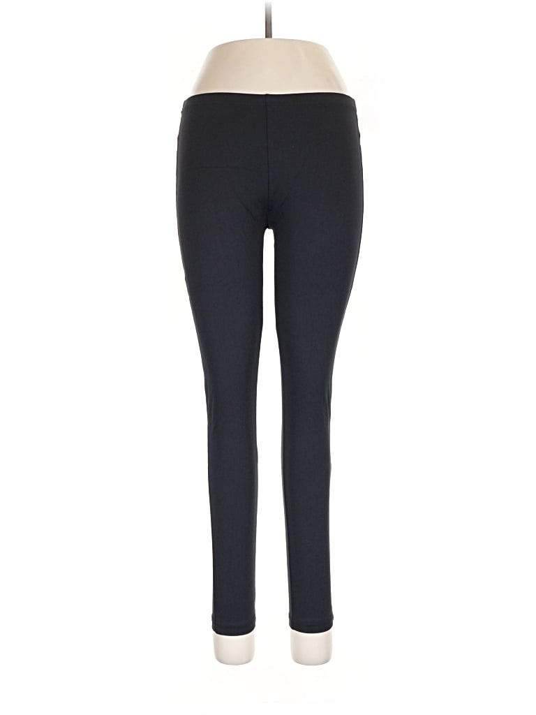 Pre-owned Hue Active Pants In Black