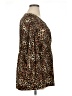 Susan Graver 100% Polyester Animal Print Brown Long Sleeve Blouse Size 1X - photo 4