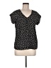 My Michelle 100% Polyester Polka Dots Black Short Sleeve Blouse Size M - photo 1
