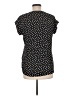 My Michelle 100% Polyester Polka Dots Black Short Sleeve Blouse Size M - photo 2