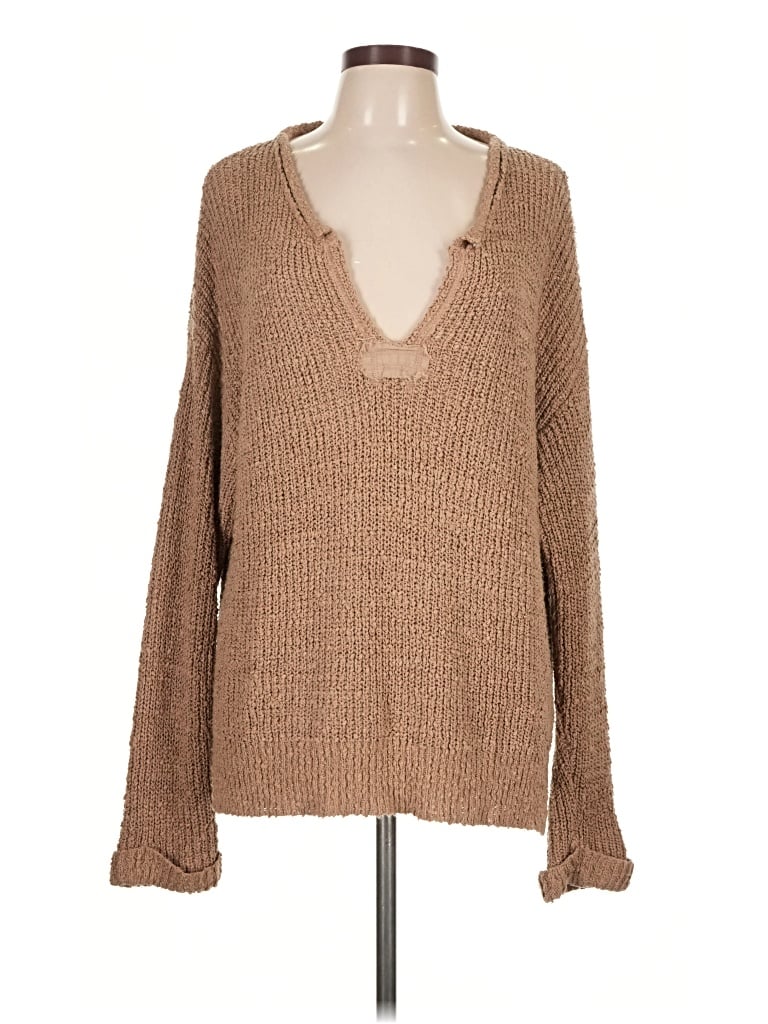 Pre-owned Pink Lily Pullover Sweater In Tan