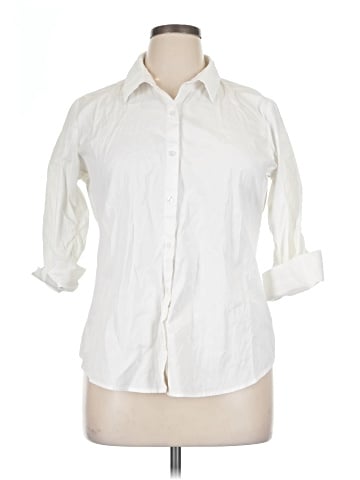 Worthington 3/4 Sleeve Button-Down Shirt (view 1)