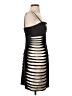 BCBGMAXAZRIA 100% Polyester Stripes Black Cocktail Dress Size 4 - photo 4
