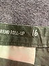 Gap Solid Green Khaki Shorts Size 16 - photo 3