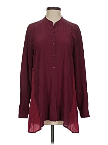 Eileen Fisher Long Sleeve Silk Top (view 1)