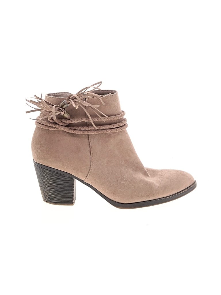 Pre-owned Bamboo Ankle Boots In Tan