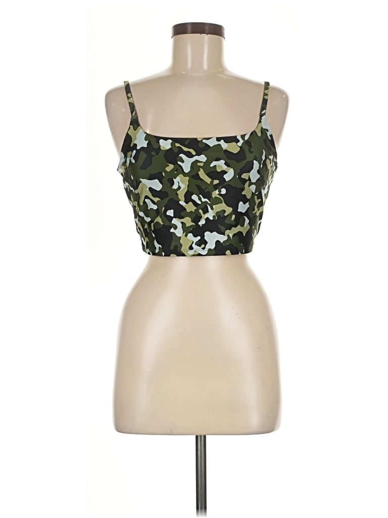 Pre-owned Carbon38 Tube Top Green Strapless Neckline Tops