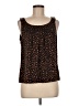 St. John Brown Sleeveless Silk Top Size M - photo 1