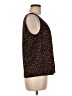 St. John Brown Sleeveless Silk Top Size M - photo 4
